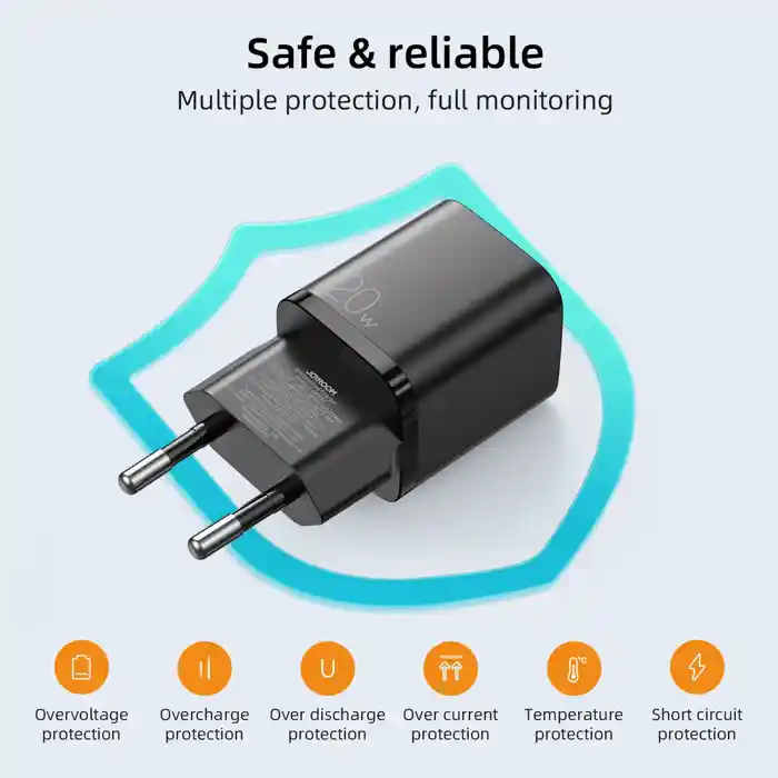 Joyroom Jr-QP207 20W Dual Port PD+QC3.0 Mini Fast Charger Adapter (EU)